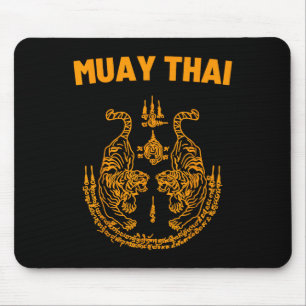 Mousepad Tatuagem de luta de MMA Muay Thai Tigre Gêmeo Kick