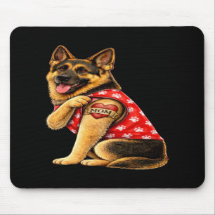Mousepad Tatuagem de Mãe Pastor Alemão
