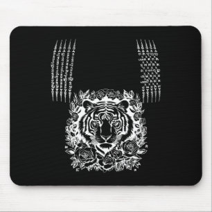 Mousepad Tatuagem de Tigre Muay Thai Kickboxing Cultural As