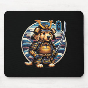 Mousepad Tatuagem do cão Samurai japonês, Ouro Retriever Ka