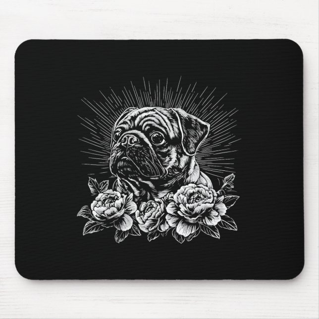 Mousepad Tatuagem do estilo retrorreflector do cão ao longo (Frente)