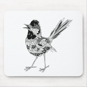 Mousepad Tatuagem do pássaro