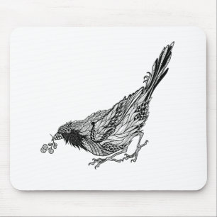 Mousepad Tatuagem do pássaro