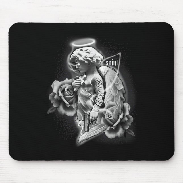 Mousepad Tatuagem dos Rosas do Santo X Angel X (Frente)