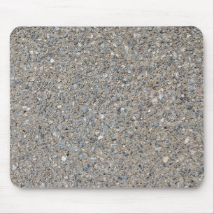 Mousepad Taupe Concrete Cement Blue Aggregate Sidewalk