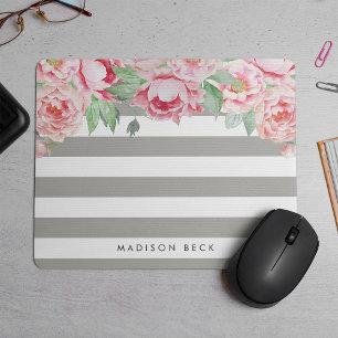 Mousepad Taupe Rosa Antiquado e Greige