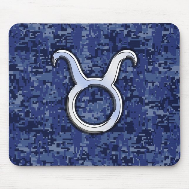 Mousepad Taurus assina Camuflagem Digital Azul Marinho (Frente)