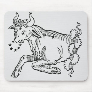 Mousepad Taurus (Bull) uma ilustração 'do poético