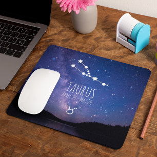 Mousepad Taurus   Constelação Zodiac Personalizada
