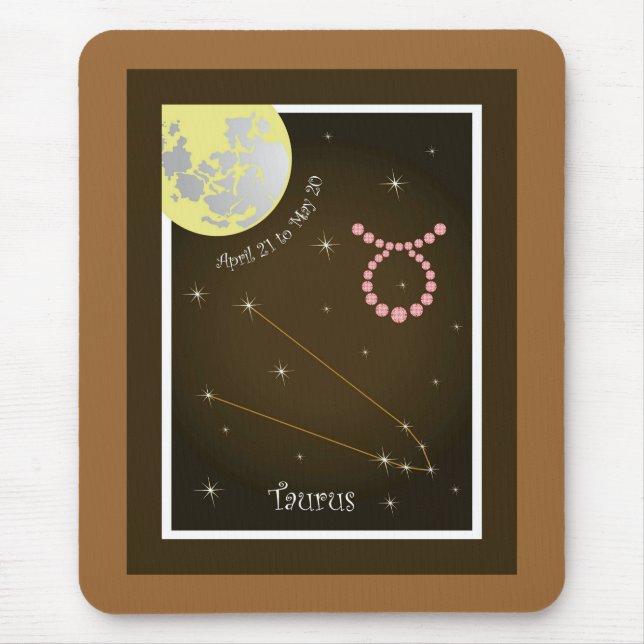 Mousepad Taurus de 21 de abril a 20 de maio Mauspad (Frente)