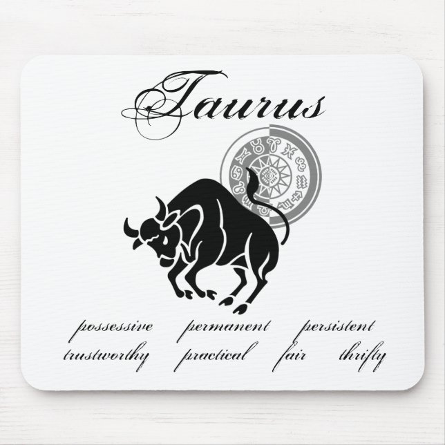 Mousepad Taurus personalizáveis traça o estilo grego Zodiac (Frente)