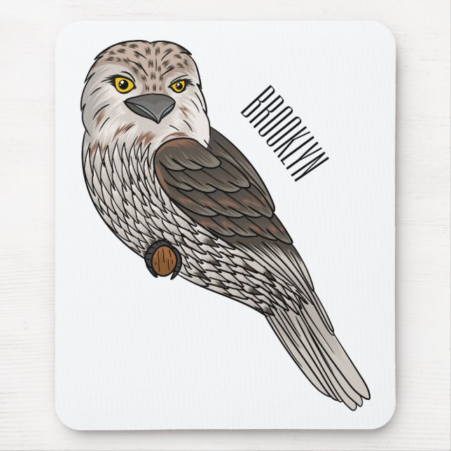 Mousepad Tawny frogmouth bird cartoon (Frente)