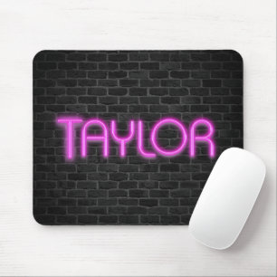 Mousepad TAYLOR Em Luzes De Neo Rosa