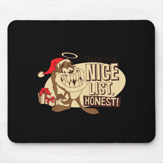 Mousepad Taz Im On The Nice List  (Frente)