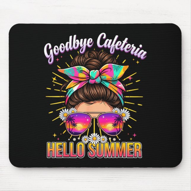 Mousepad Tchau cantina olá senhora do almoço de verão féria (Frente)