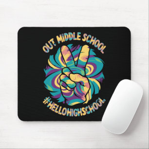 Mousepad Tchau Escola Secundária Olá Escola Superior Tie Dy