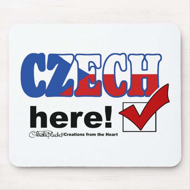 Mousepad Tcheco aqui (luz) (Frente)