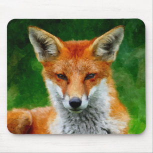 Mousepad TCWC - Pintura da aguarela do Fox vermelho