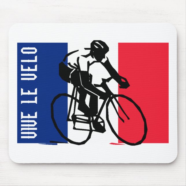 Mousepad tdf vive le velo design personalizado (Frente)