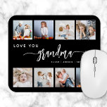 Mousepad Te Amo Avó 8 Foto Collage Black<br><div class="desc">Dê à vovó um presente que ela amará. Este mouse de colagem de fotos apresenta oito de suas fotos quadradas favoritas dos netos, juntamente com a mensagem "Love You Avó" (Ame sua avó). A palavra "vovó" aparece em um elegante roteiro branco de escrita manual com florescimento no começo e no...</div>