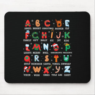 Mousepad Tea de pré-escola de Alfabet Kindergarten de Natal