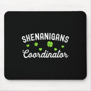 Mousepad Teac do Dia de São Patrício Feliz Coordenador Shen
