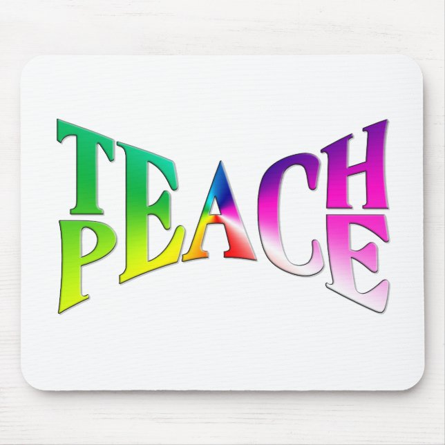 Mousepad TEACH PEACE Rainbow Graphic (Frente)