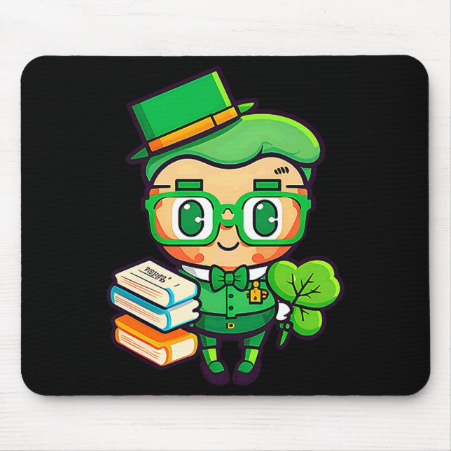 Mousepad Teacher Leprechaun St Patricks Day Teacher T Shirt (Frente)