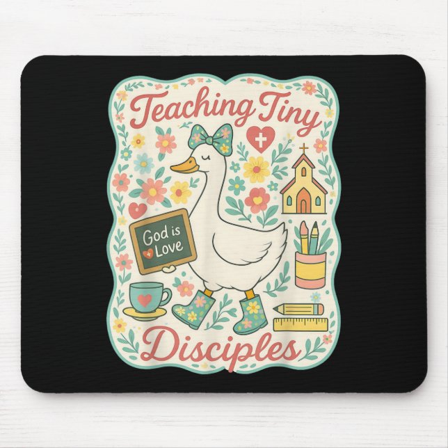 Mousepad Teaching Tiny Disciples Christian Bible Teacher Go (Frente)