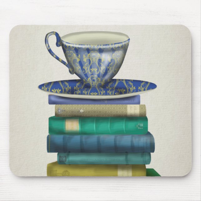 Mousepad Teacup e Livros 2 (Frente)