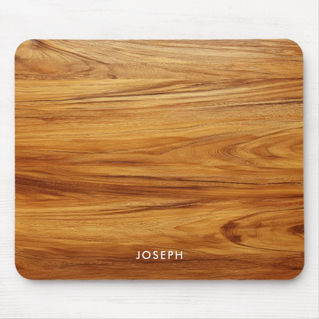 Mousepad Teak Wood Grain Photo (Frente)