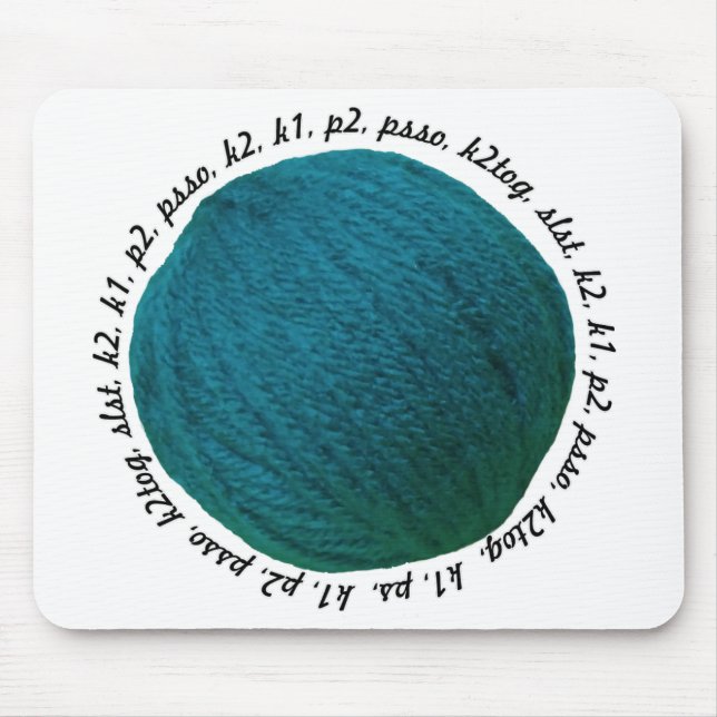 Mousepad Teal de Bola Lingo Yarn (Frente)