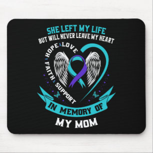 Mousepad Teal e Purple Suicídio Sensibilização Fita Memória