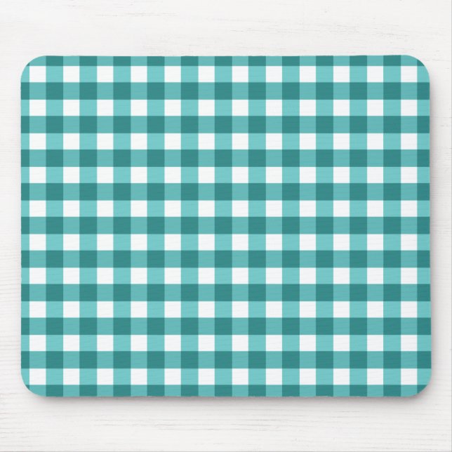 Mousepad Teal Gingham (Frente)