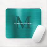 Mousepad Teal Metálico Mínimo Elegante Brutado<br><div class="desc">Mouse Metálico Mínimo Elegante Brutado</div>