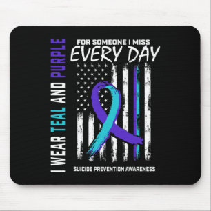 Mousepad Teal Purple Alguém Que Sinto Falta De Sensibilizaç