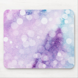 Mousepad Teal & Purple Rainbow Bokeh Watercolor