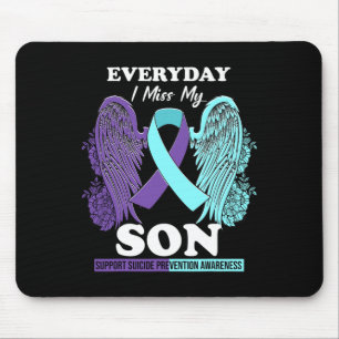 Mousepad Teal Purple Wing Miss Amor Prevenção ao Suicídio