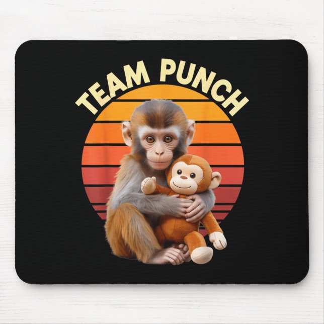 Mousepad Team Punch Monkey Plush Retro Sun (Frente)