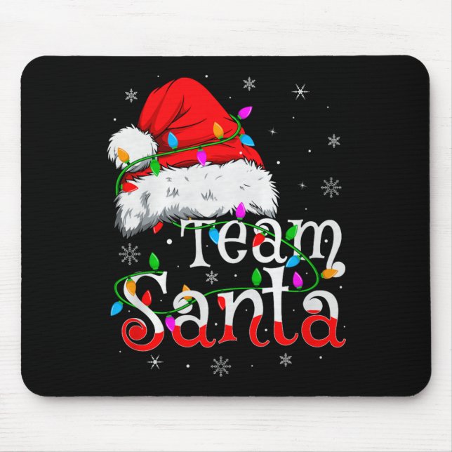 Mousepad Team Santa Xmas Pajamas Matching Family Group Chri (Frente)