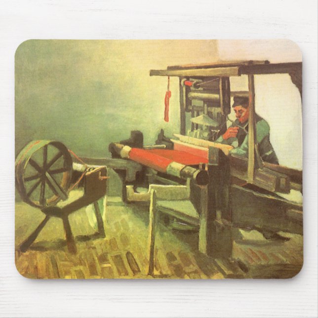 Mousepad Tearceiro Vincent van Gogh com Roda de Fiar à Esqu (Frente)