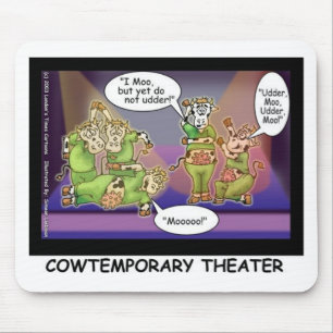 Mousepad Teatro Temporário de Vacas Engraçadas Presentes e