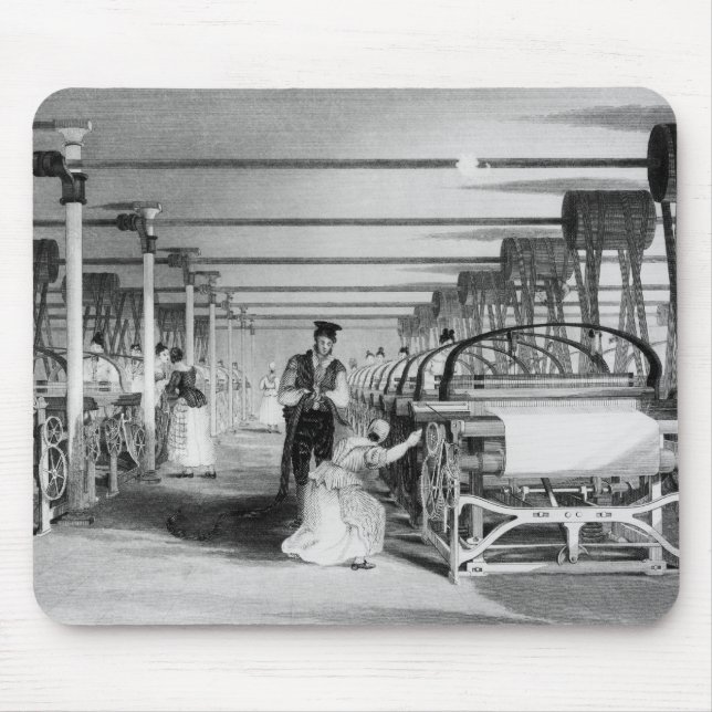 Mousepad Tecelagem do tear de poder, gravada por J. Tingle, (Frente)