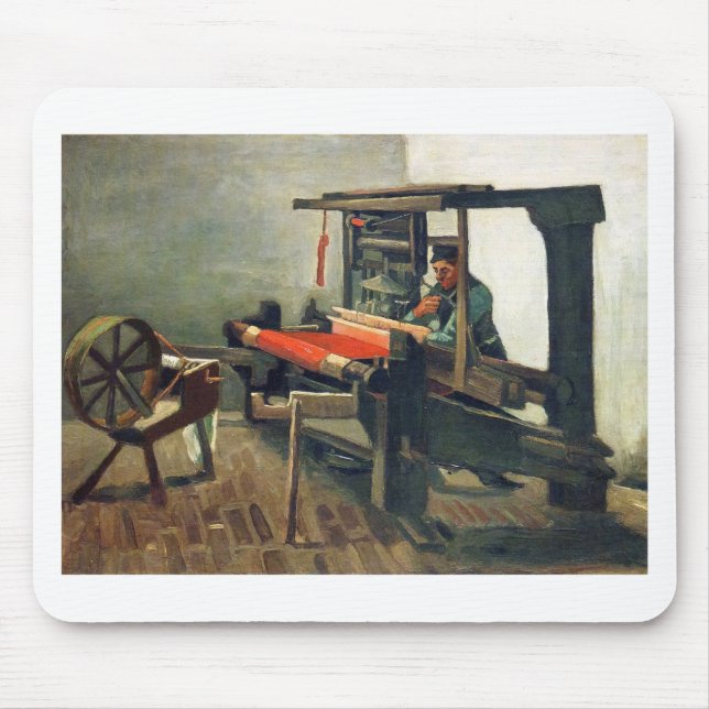 Mousepad Tecelão que enfrenta à esquerda - Vincent van Gogh (Frente)