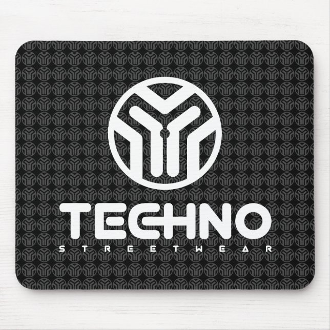 Mousepad Techno Streetwear - logotipo - tapete do rato (Frente)
