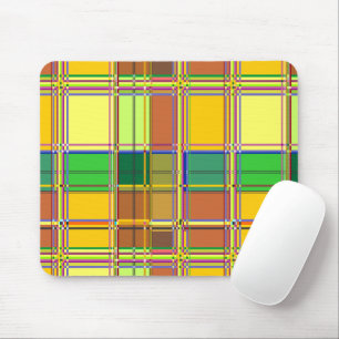 Mousepad Tecido Colorido Caribenho Madras Xadrez
