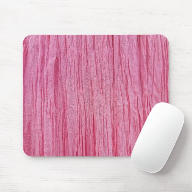 Mousepad Tecido de Crepe Cor-de-Rosa Triturada (Com mouse)