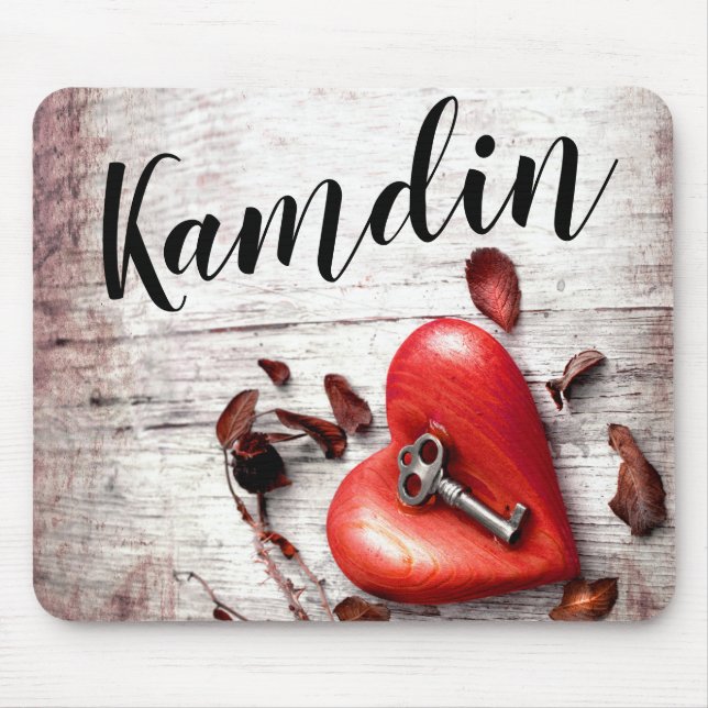 Mousepad Tecla de madeira do país do teclado personalizado (Frente)