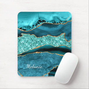 Mousepad Teclado com mouse Dourado com nome personalizado d