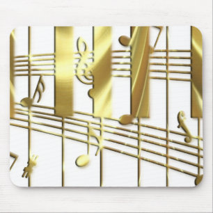 Mousepad Teclado de piano Dourado
